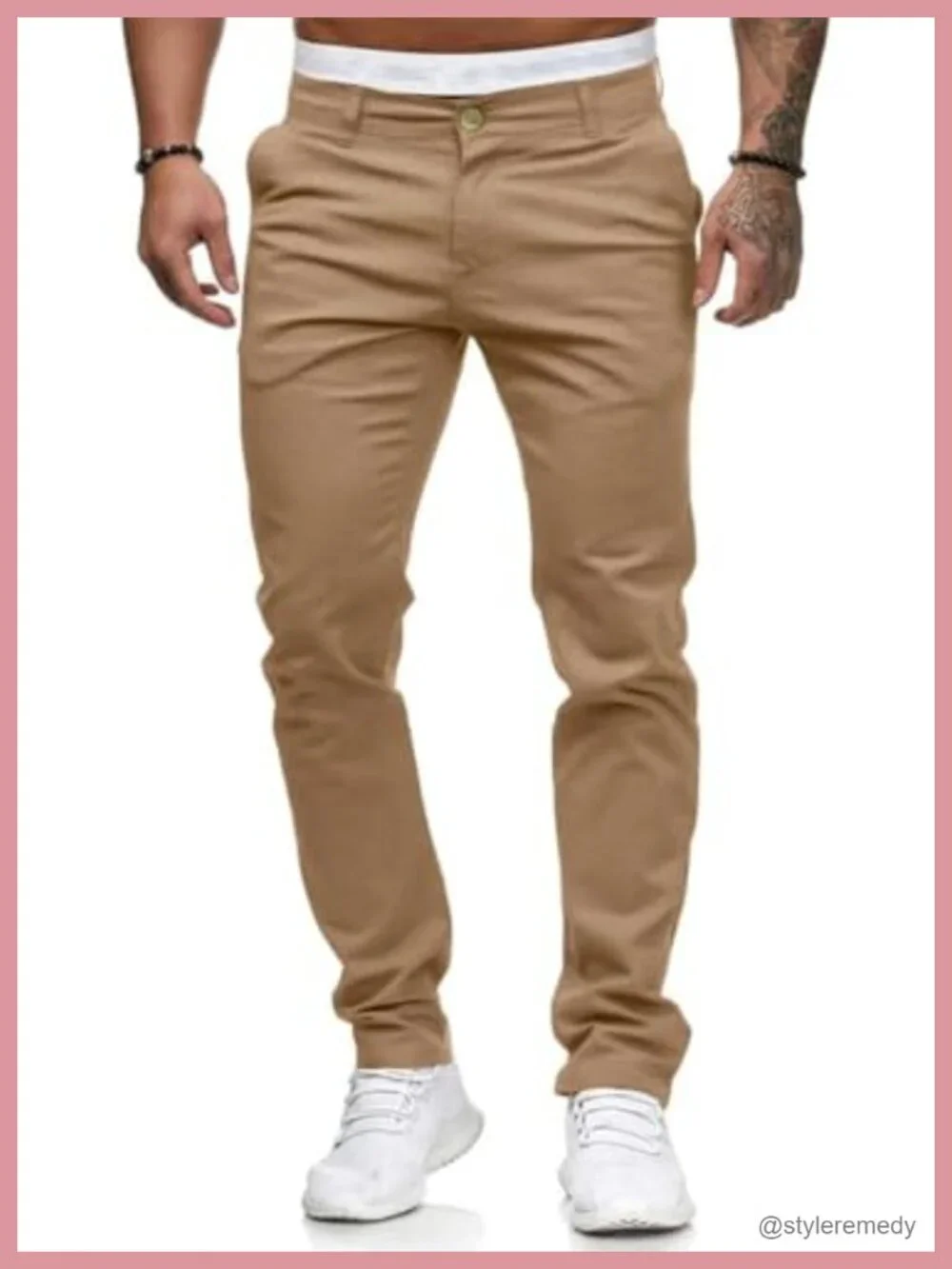 Men's Skinny Stretch Denim Jeans Casual Straight Fit Pants